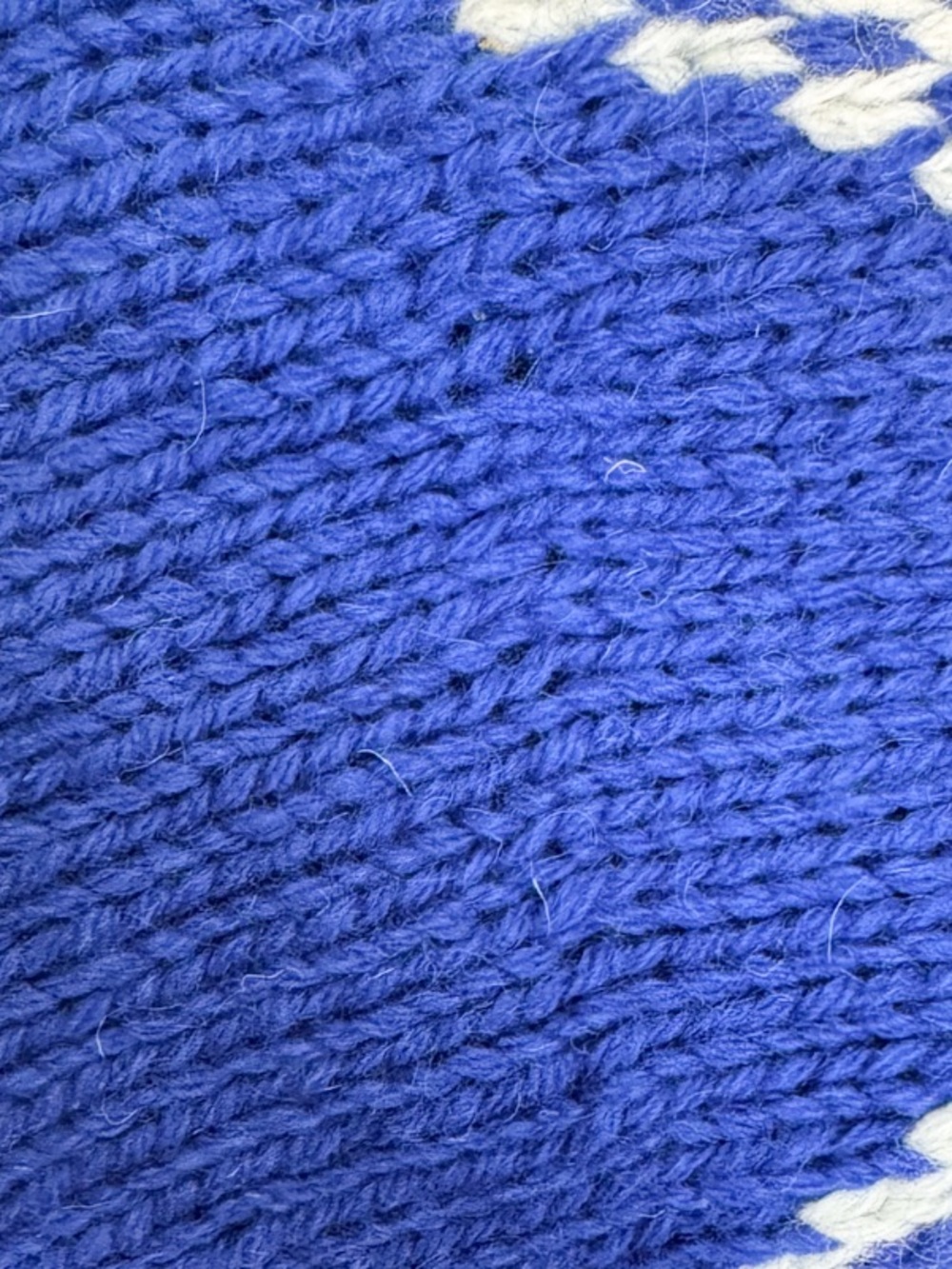 Vintage Marsh Landing Hand Knit Shetland Wool Fair Isle Yoke Sweater M Blue - Picture 12 of 14